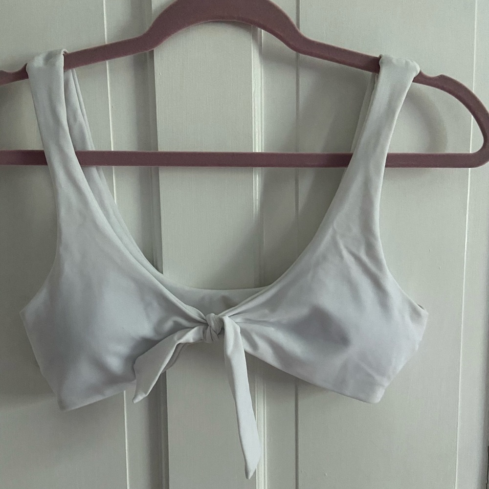 White bathing suit top